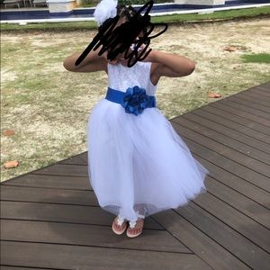 Flower girl dress with heart cut out